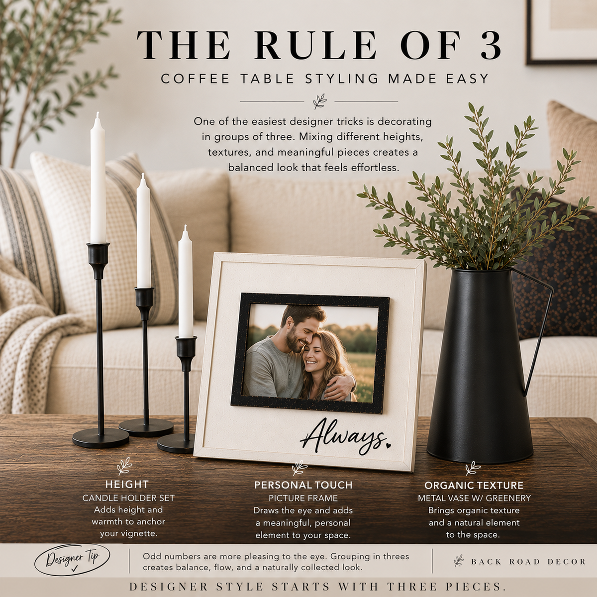 The Rule of 3 in Home Decor: How to Style Like a Designer