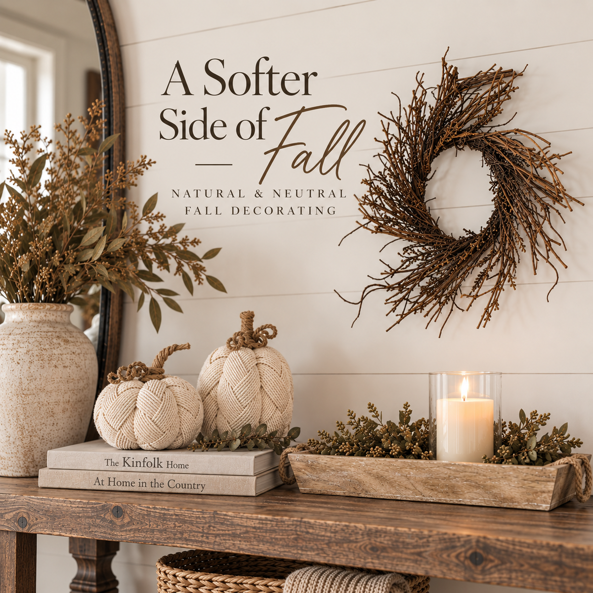 A Softer Side of Fall: Decorating With Natural & Neutral Fall Décor