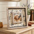 10" Wood Photo Frame - Bee | Gray and Tan | Holds 4x4 Photo