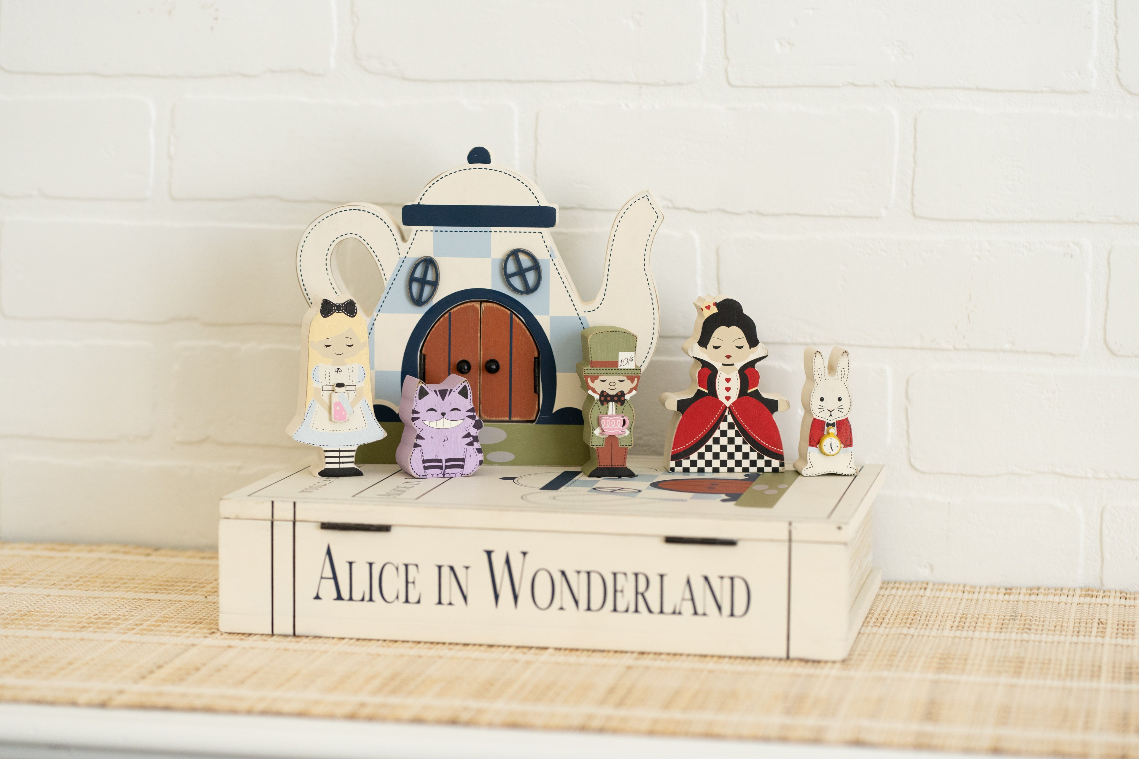Wood Storybook Set - Alice in Wonderland | Woodland Story Books Collection (Set of 7)