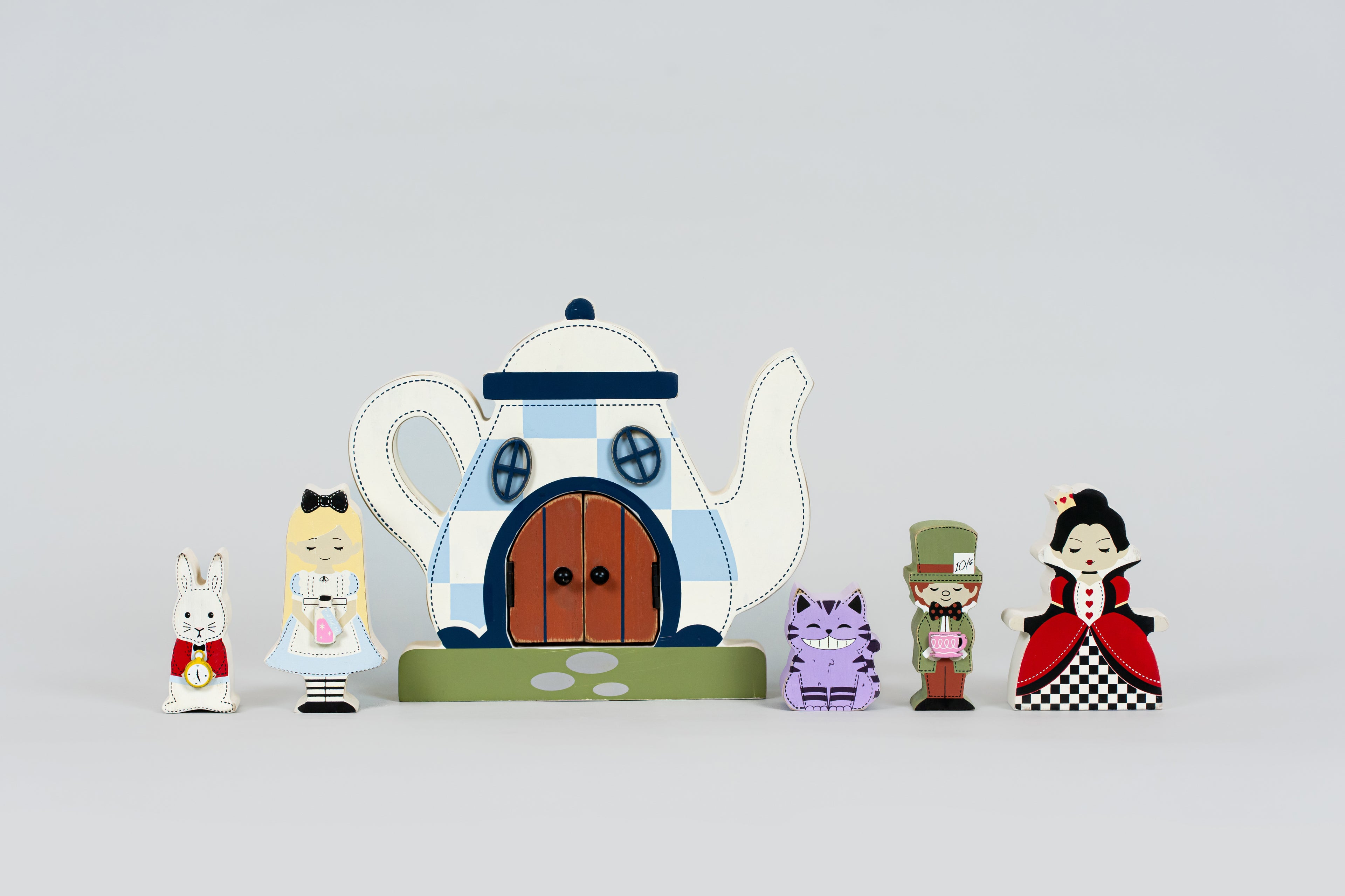 Wood Storybook Set - Alice in Wonderland | Woodland Story Books Collection (Set of 7)