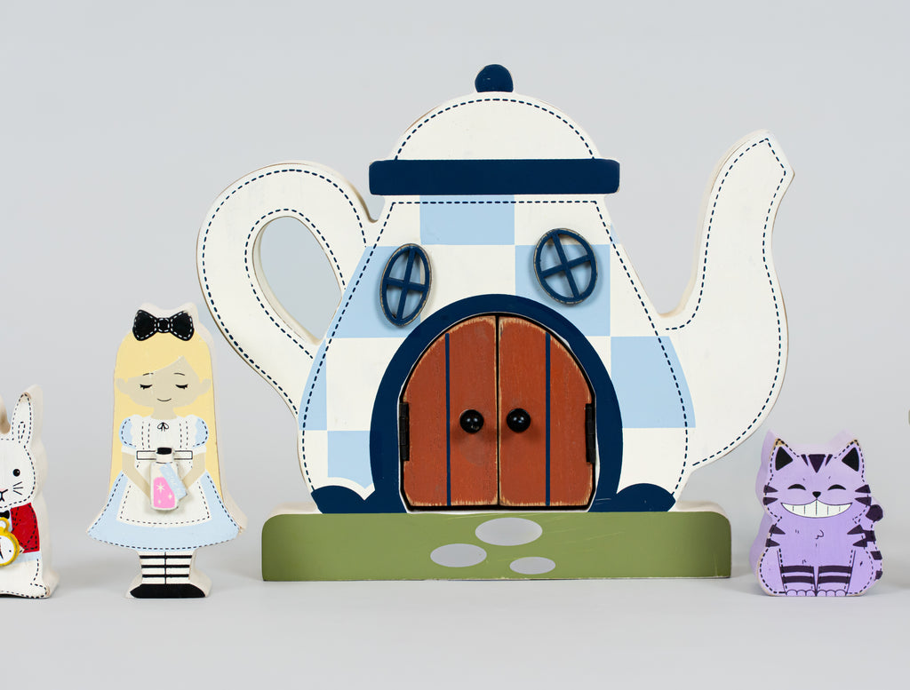 Wood Storybook Set - Alice in Wonderland | Woodland Story Books Collection (Set of 7)