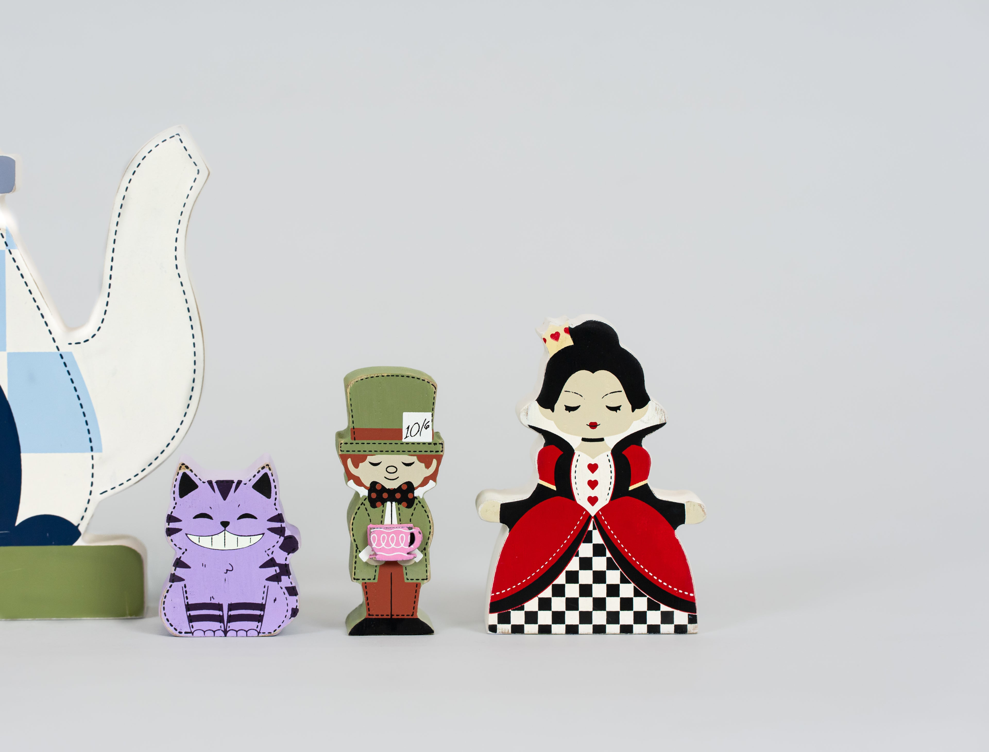 Wood Storybook Set - Alice in Wonderland | Woodland Story Books Collection (Set of 7)