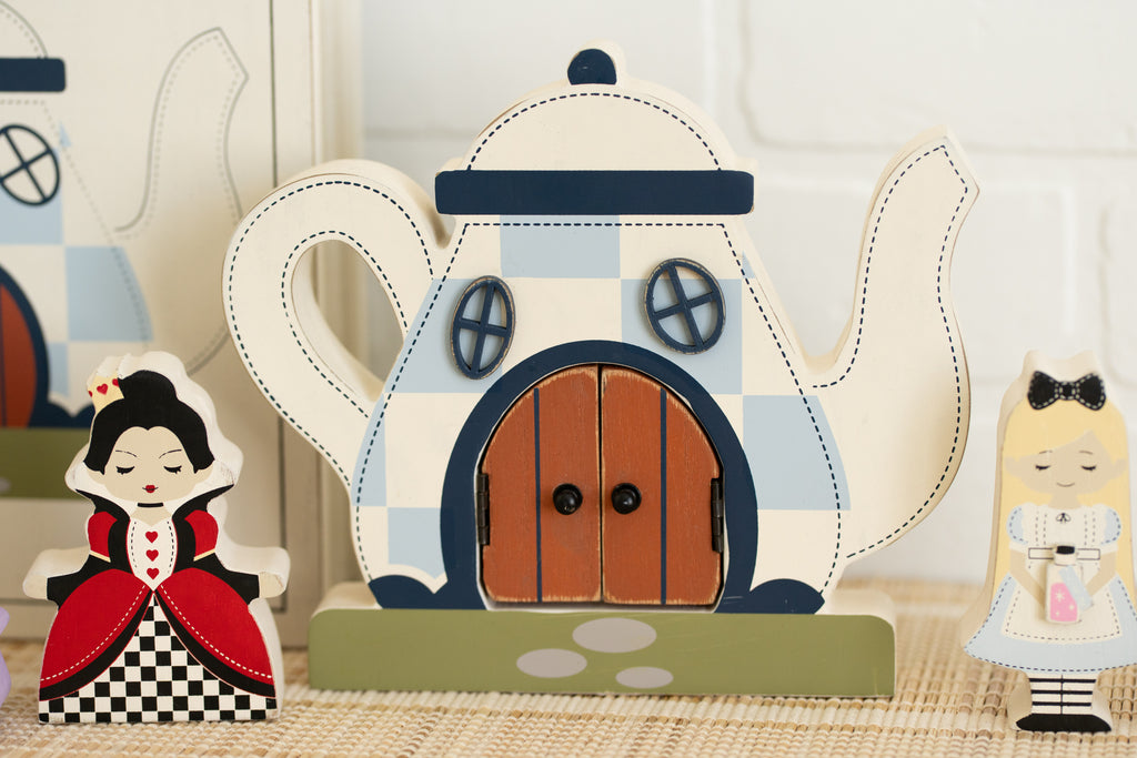 Wood Storybook Set - Alice in Wonderland | Woodland Story Books Collection (Set of 7)