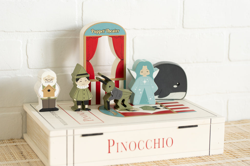 Wood Storybook Set - Pinocchio | Woodland Story Books Collection (Set of 7)