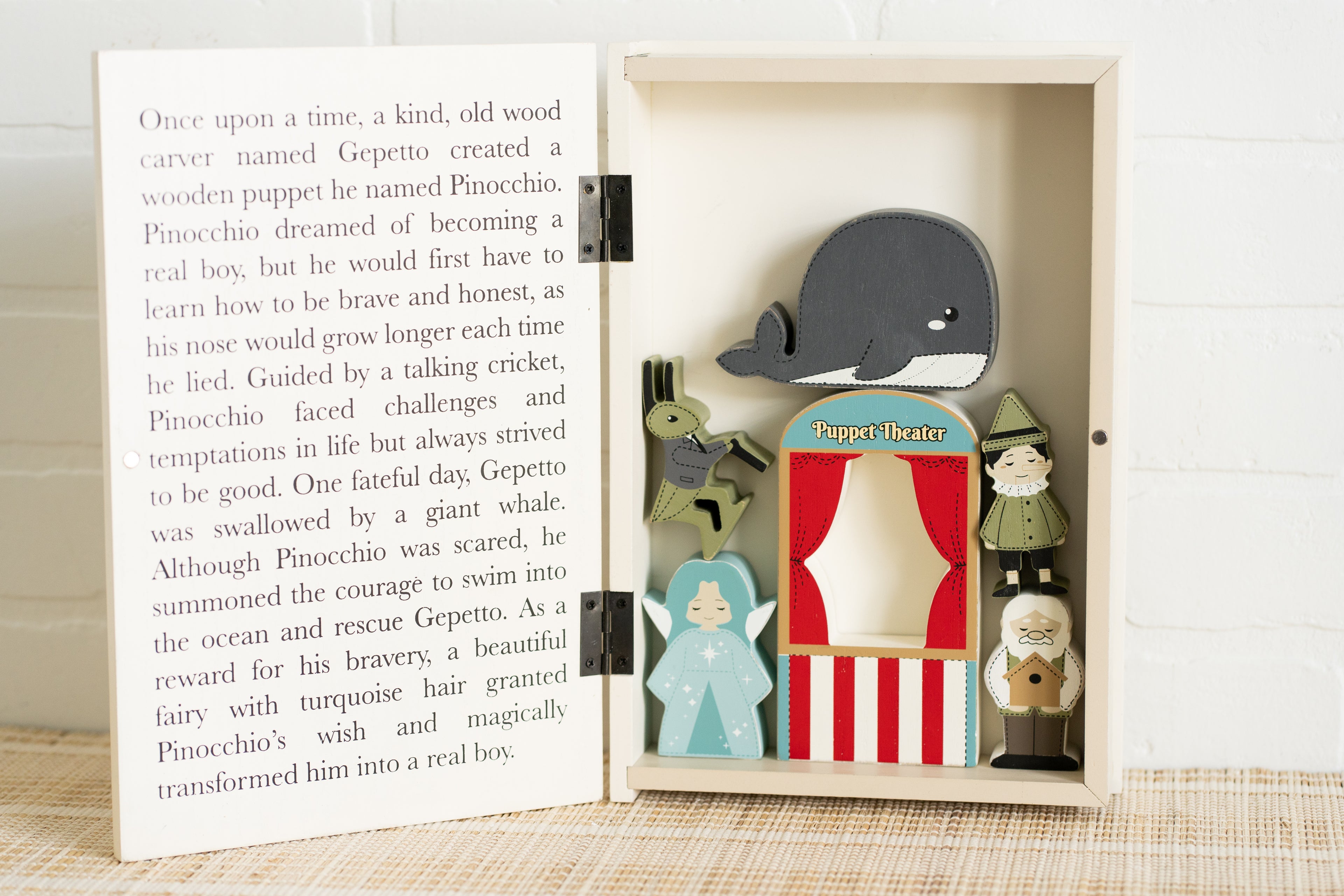 Wood Storybook Set - Pinocchio | Woodland Story Books Collection (Set of 7)