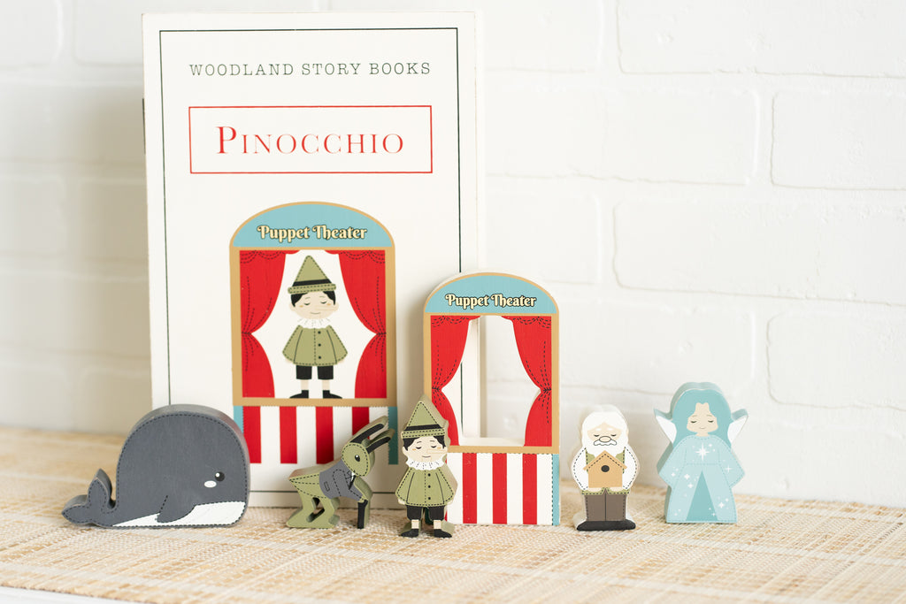 Wood Storybook Set - Pinocchio | Woodland Story Books Collection (Set of 7)