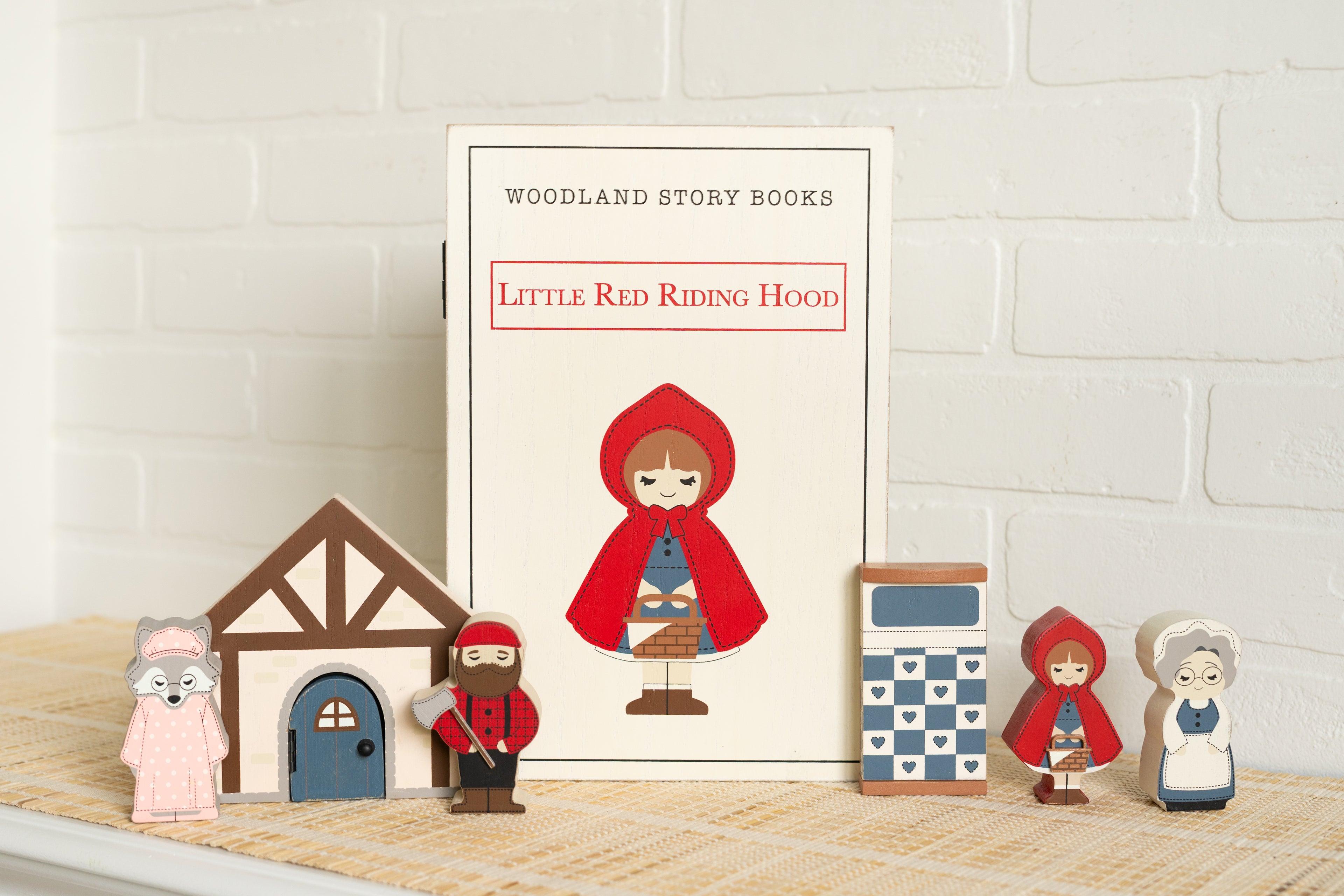 Wood Storybook Set - Little Red Riding Hood | Woodland Story Books Collection (Set of 7)
