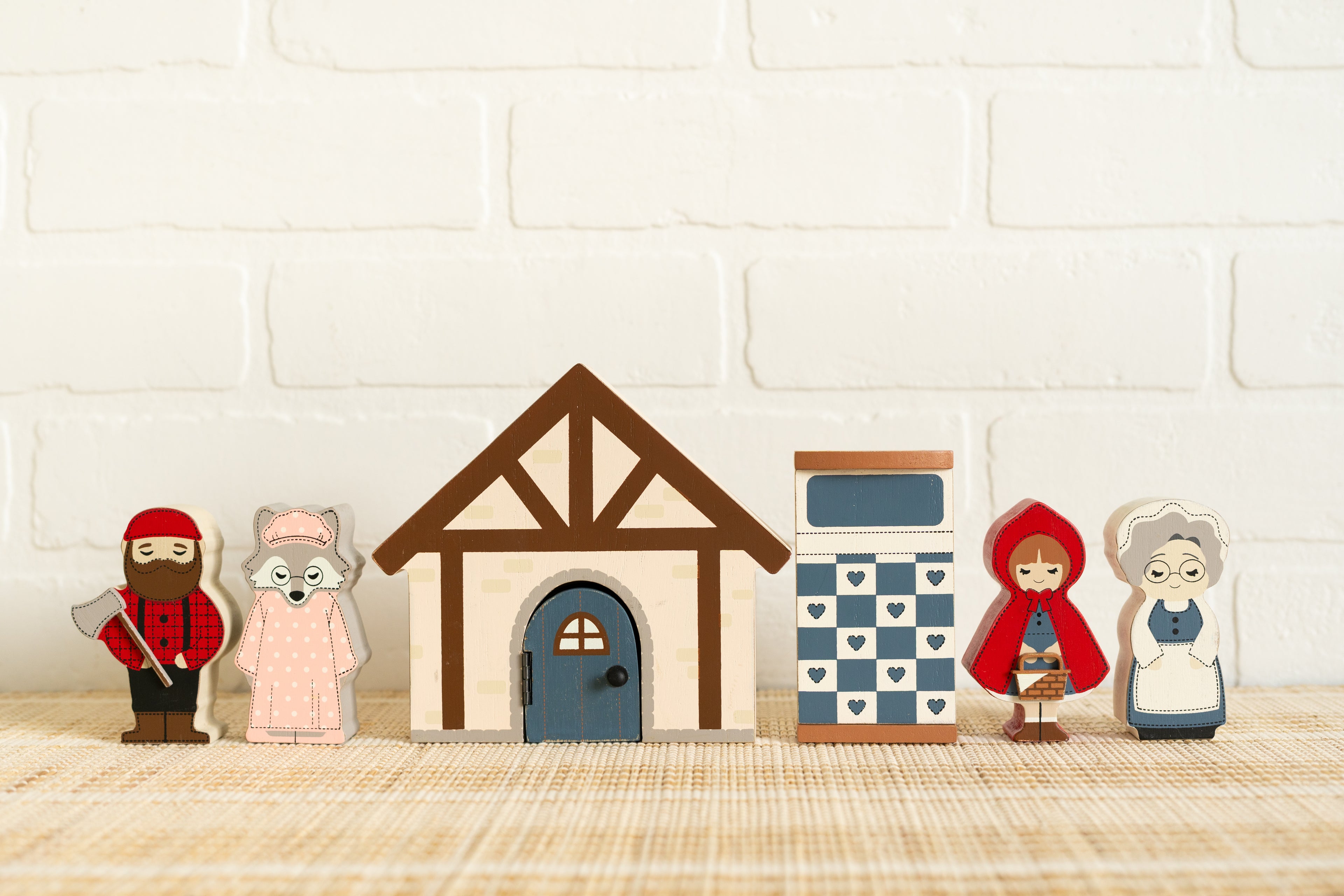 Wood Storybook Set - Little Red Riding Hood | Woodland Story Books Collection (Set of 7)