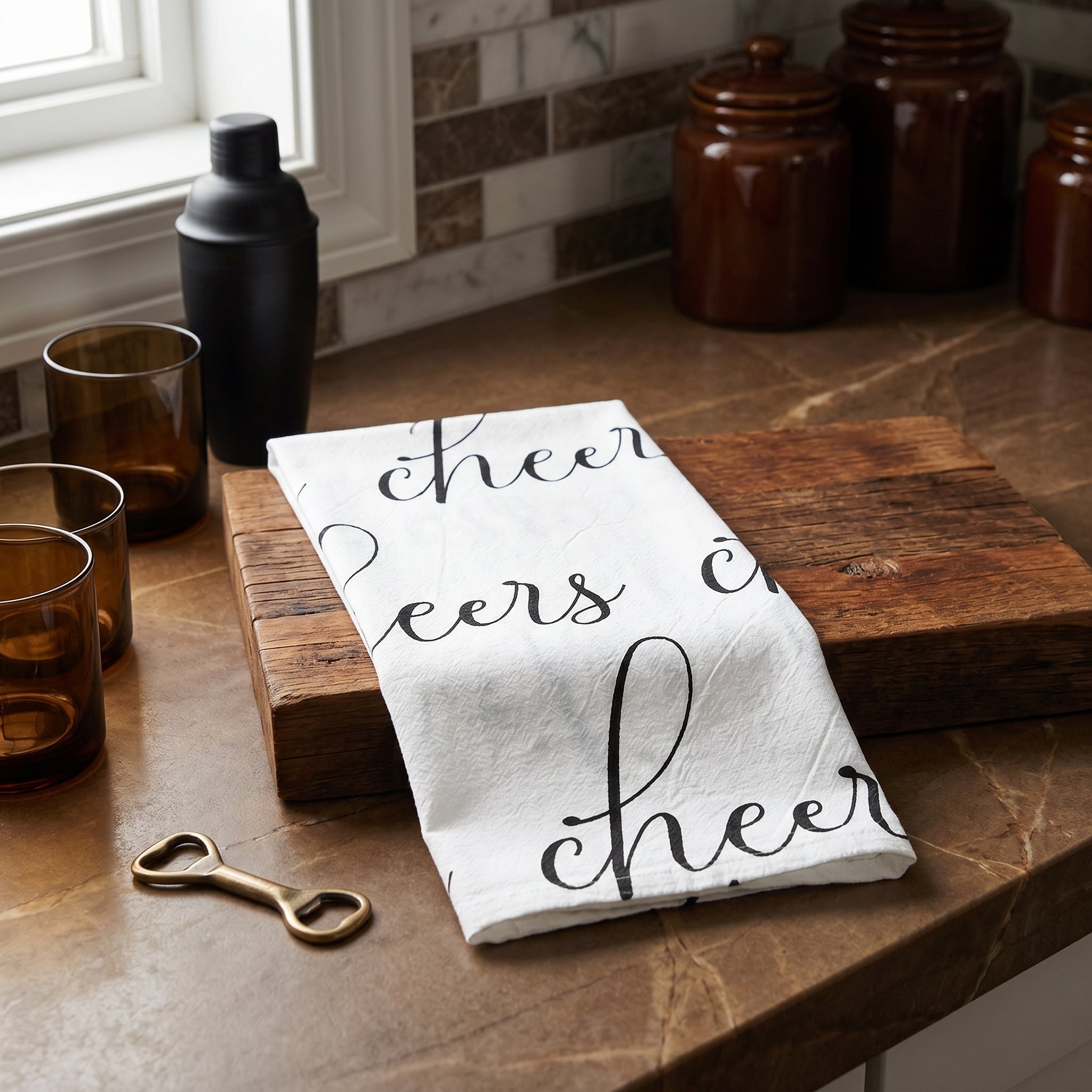 16" x 24" Tea Towel — Cheers