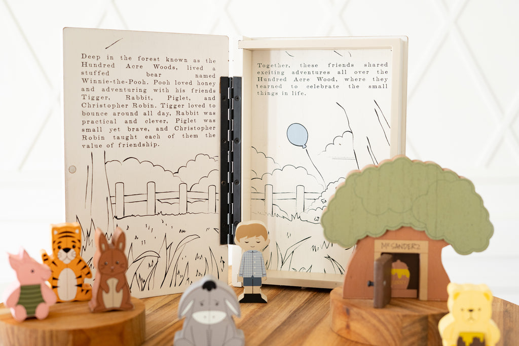 Wood Storybook Set - Winnie the Pooh | Woodland Story Books Collection (Set of 8)