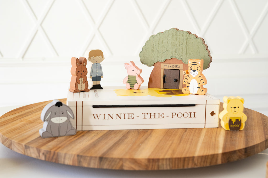 Wood Storybook Set - Winnie the Pooh | Woodland Story Books Collection (Set of 8)