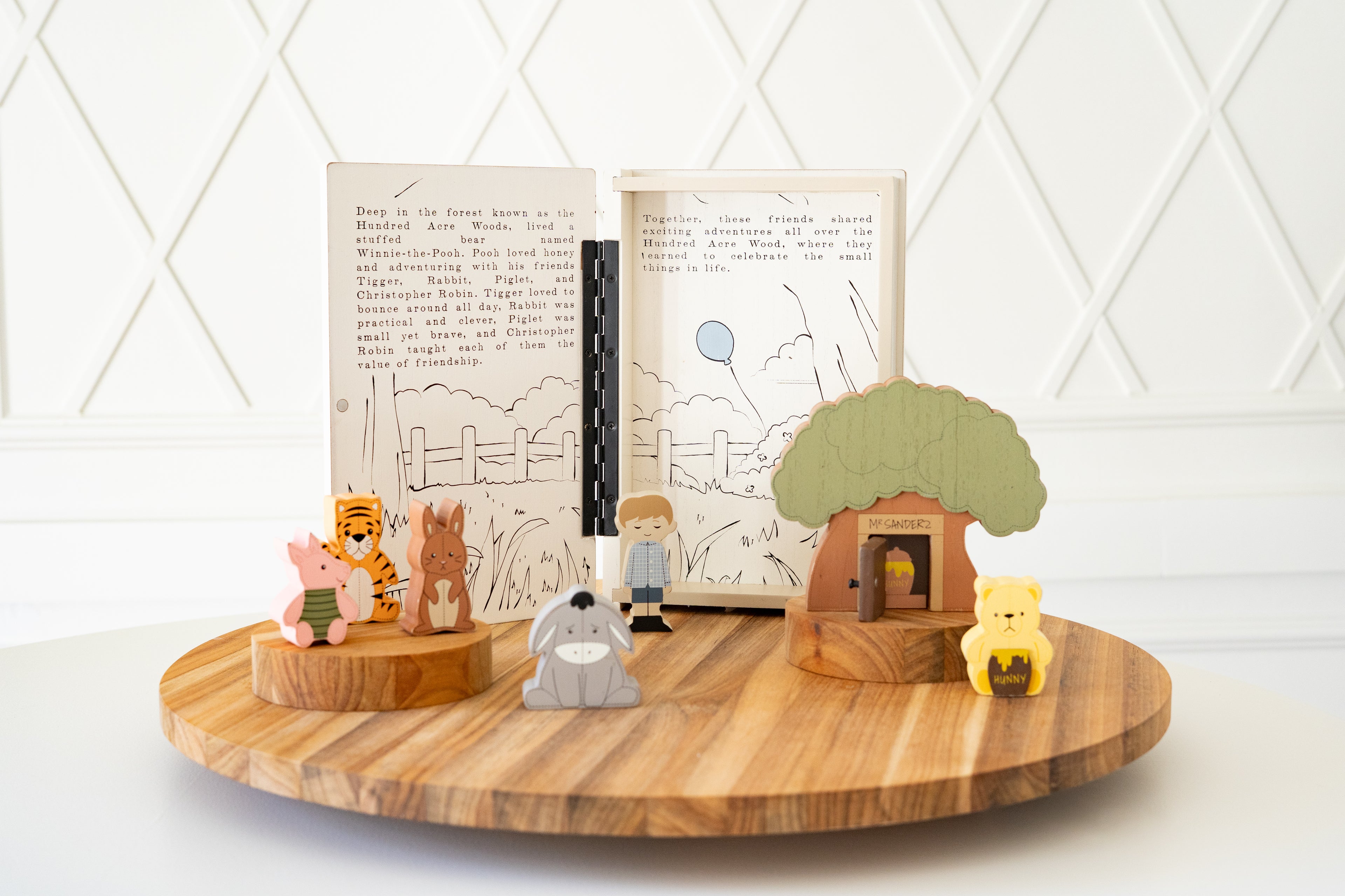 Wood Storybook Set - Winnie the Pooh | Woodland Story Books Collection (Set of 8)