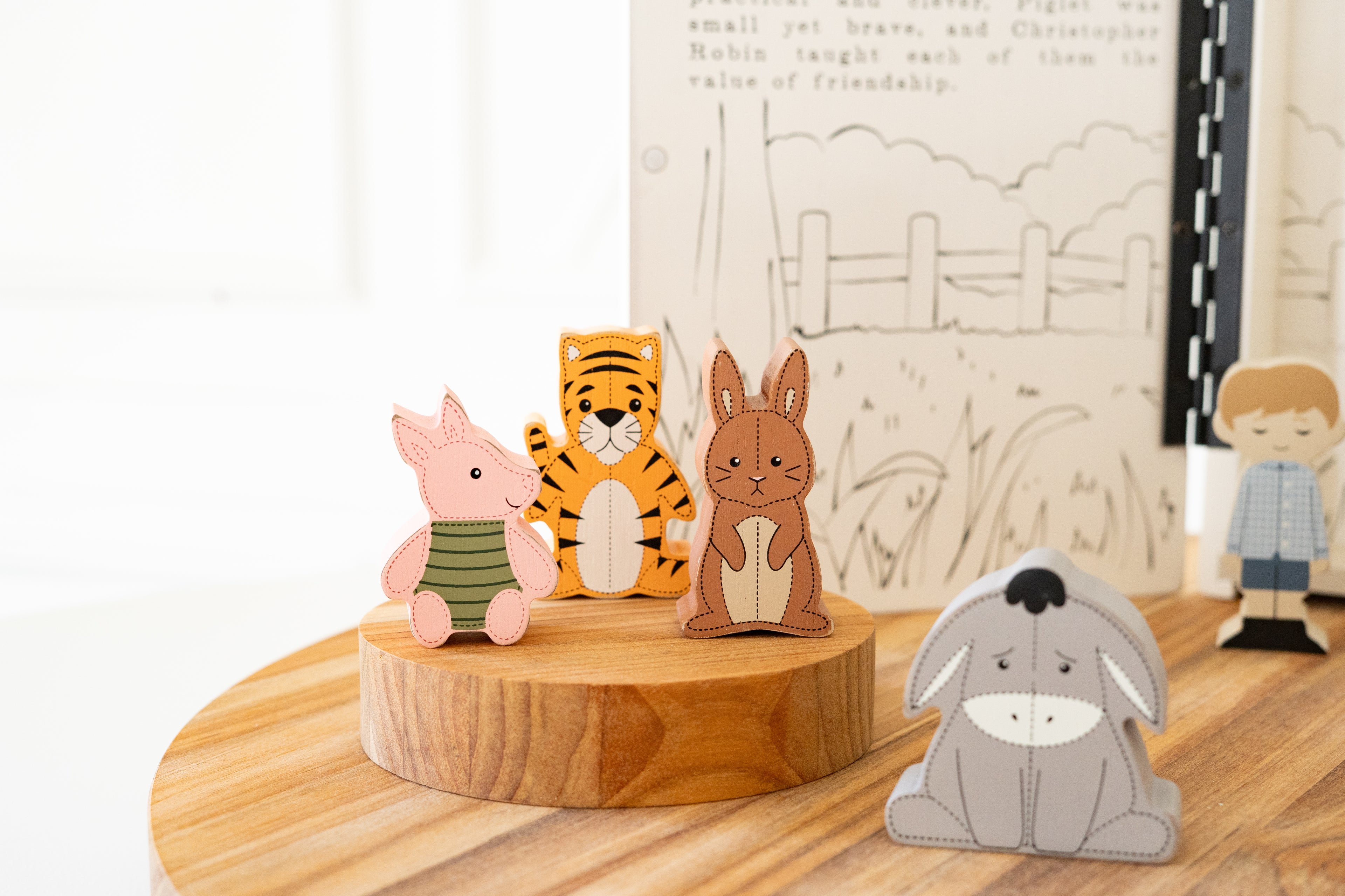 Wood Storybook Set - Winnie the Pooh | Woodland Story Books Collection (Set of 8)