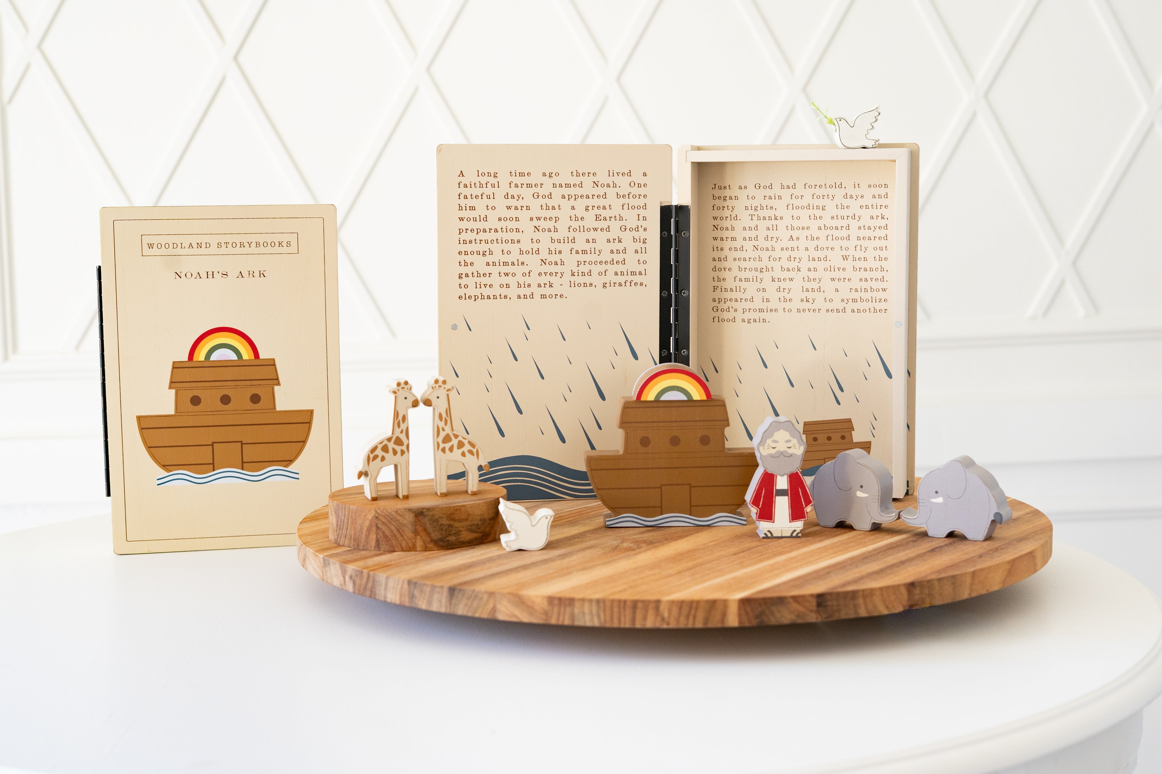 Wood Storybook Set - Noah's Ark | Woodland Story Books Collection (Set of 9)