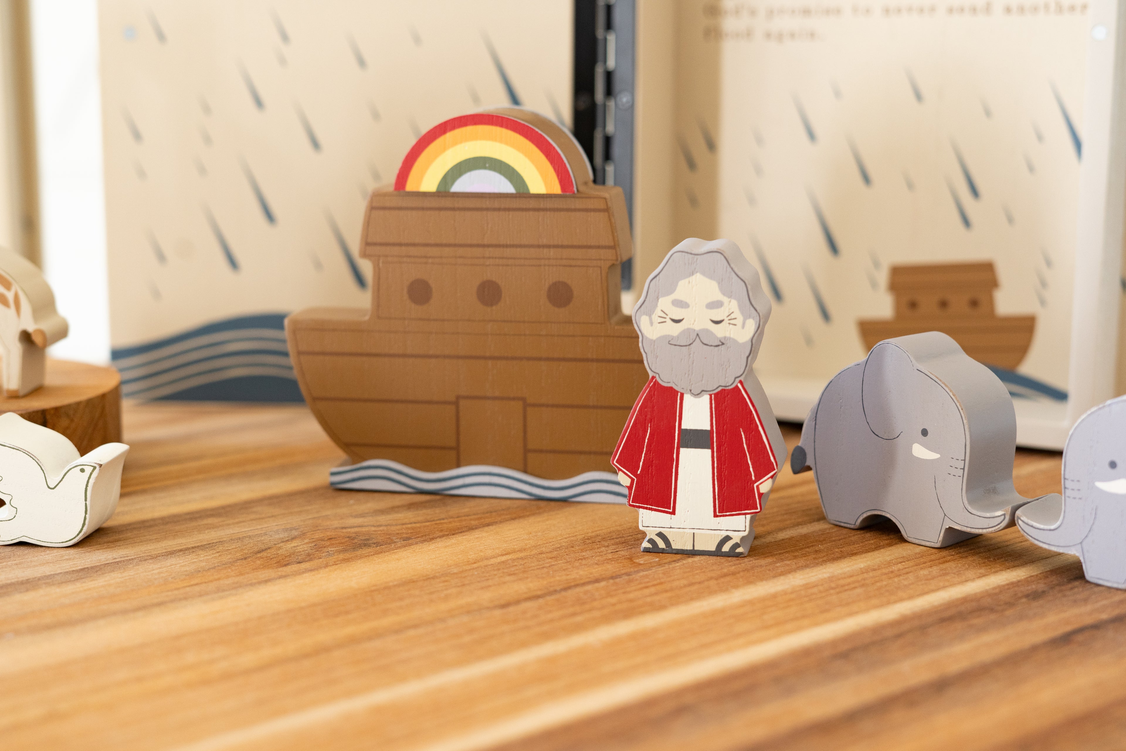 Wood Storybook Set - Noah's Ark | Woodland Story Books Collection (Set of 9)