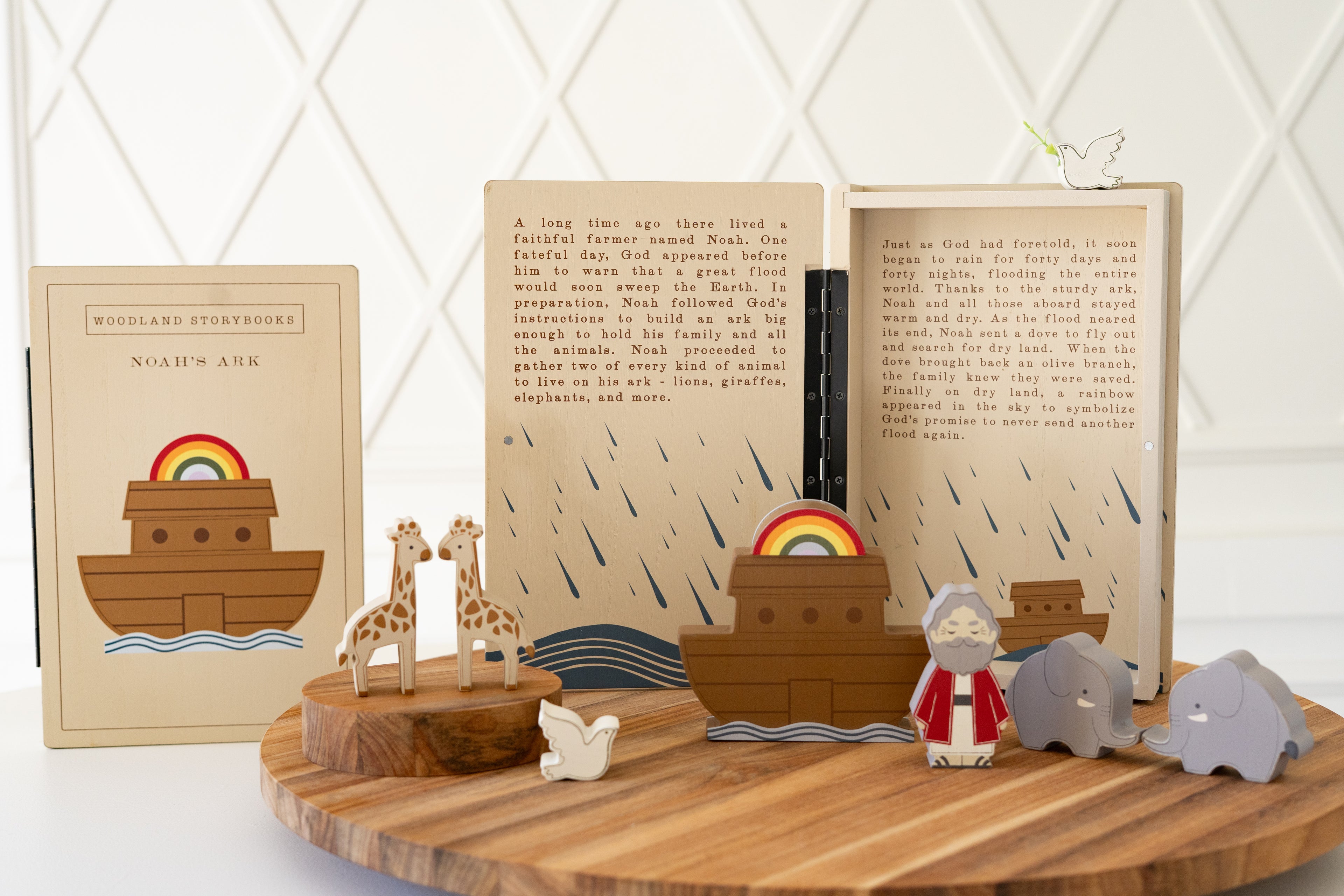 Wood Storybook Set - Noah's Ark | Woodland Story Books Collection (Set of 9)