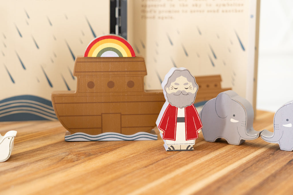 Wood Storybook Set - Noah's Ark | Woodland Story Books Collection (Set of 9)