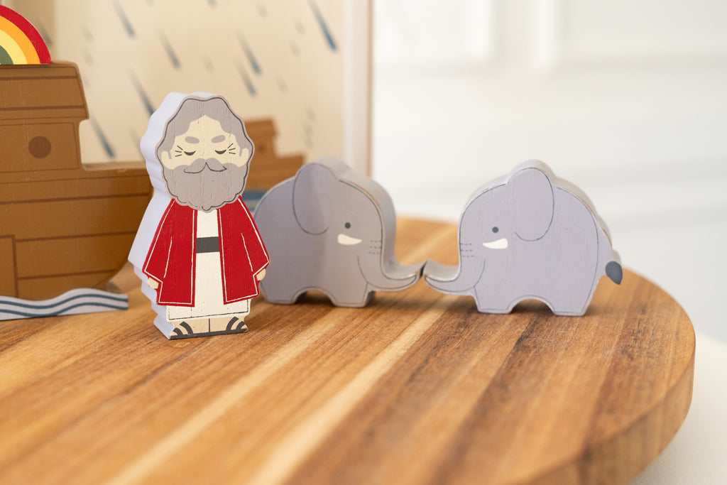 Wood Storybook Set - Noah's Ark | Woodland Story Books Collection (Set of 9)