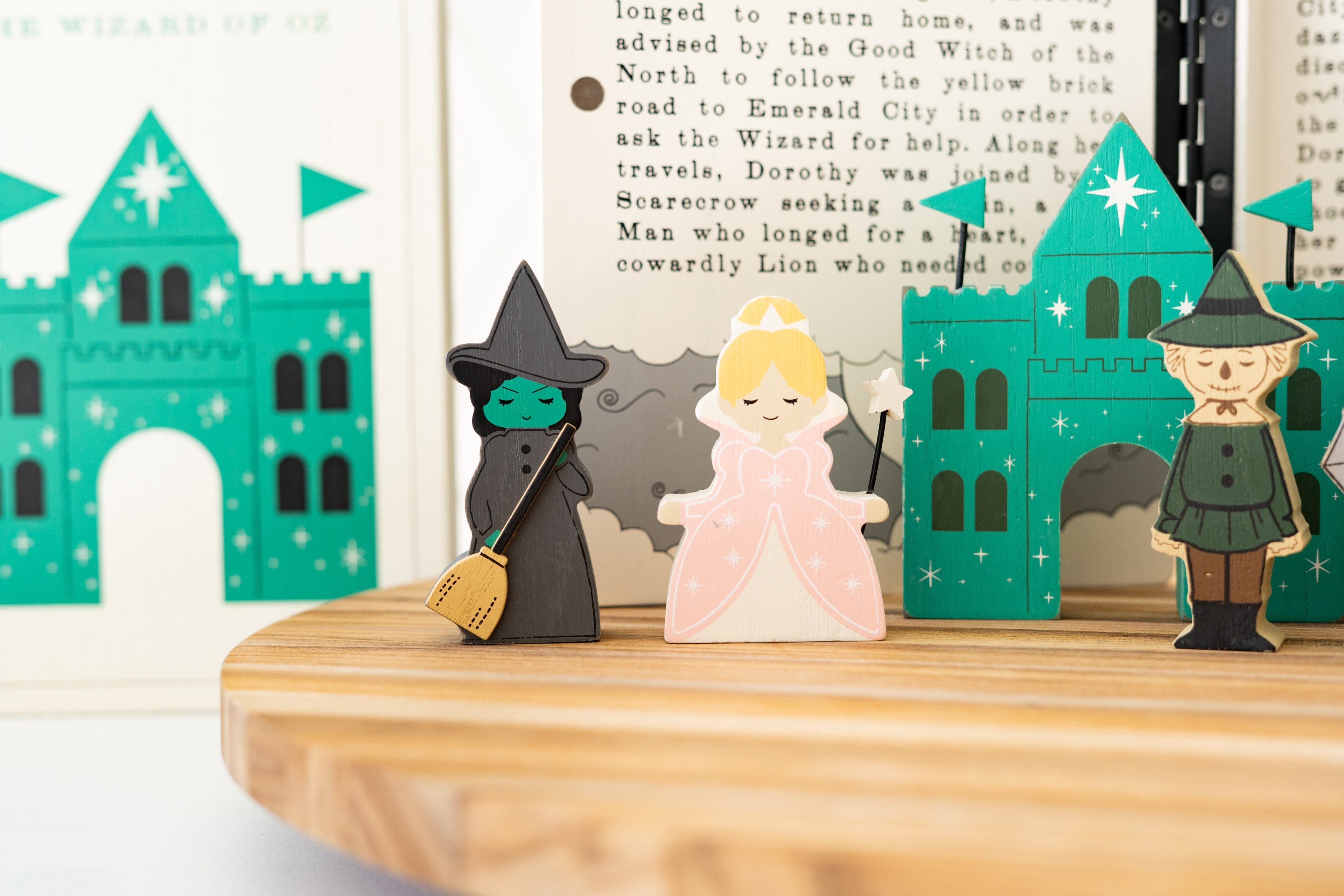 Wood Storybook Set - Wizard of Oz | Woodland Story Books Collection (Set of 9)
