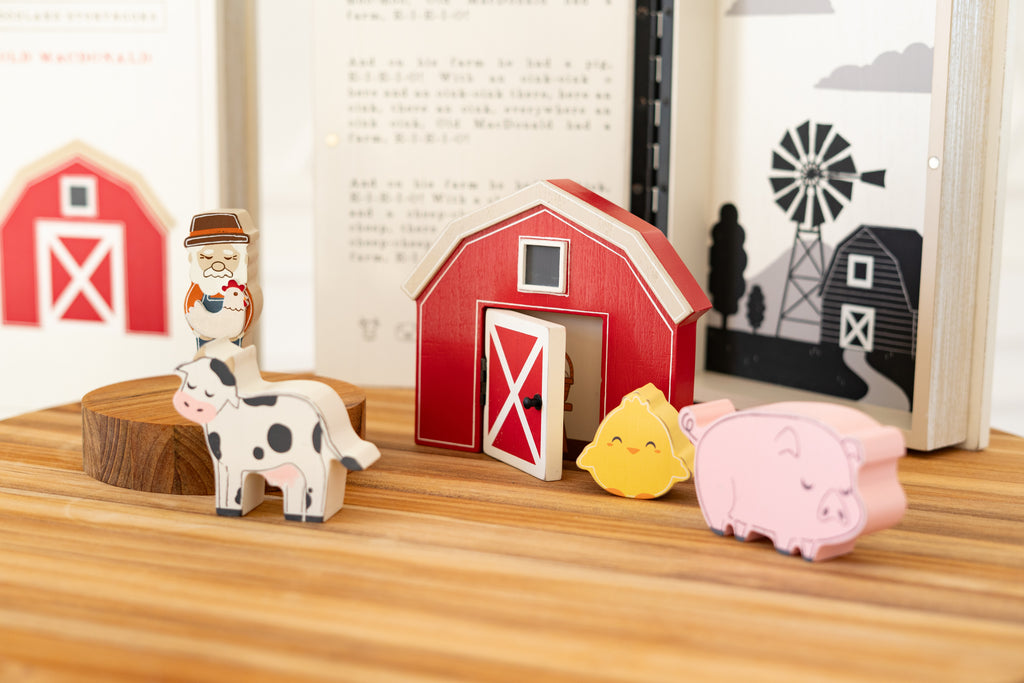 Wood Storybook Set - Old MacDonald | Woodland Story Books Collection (Set of 6)