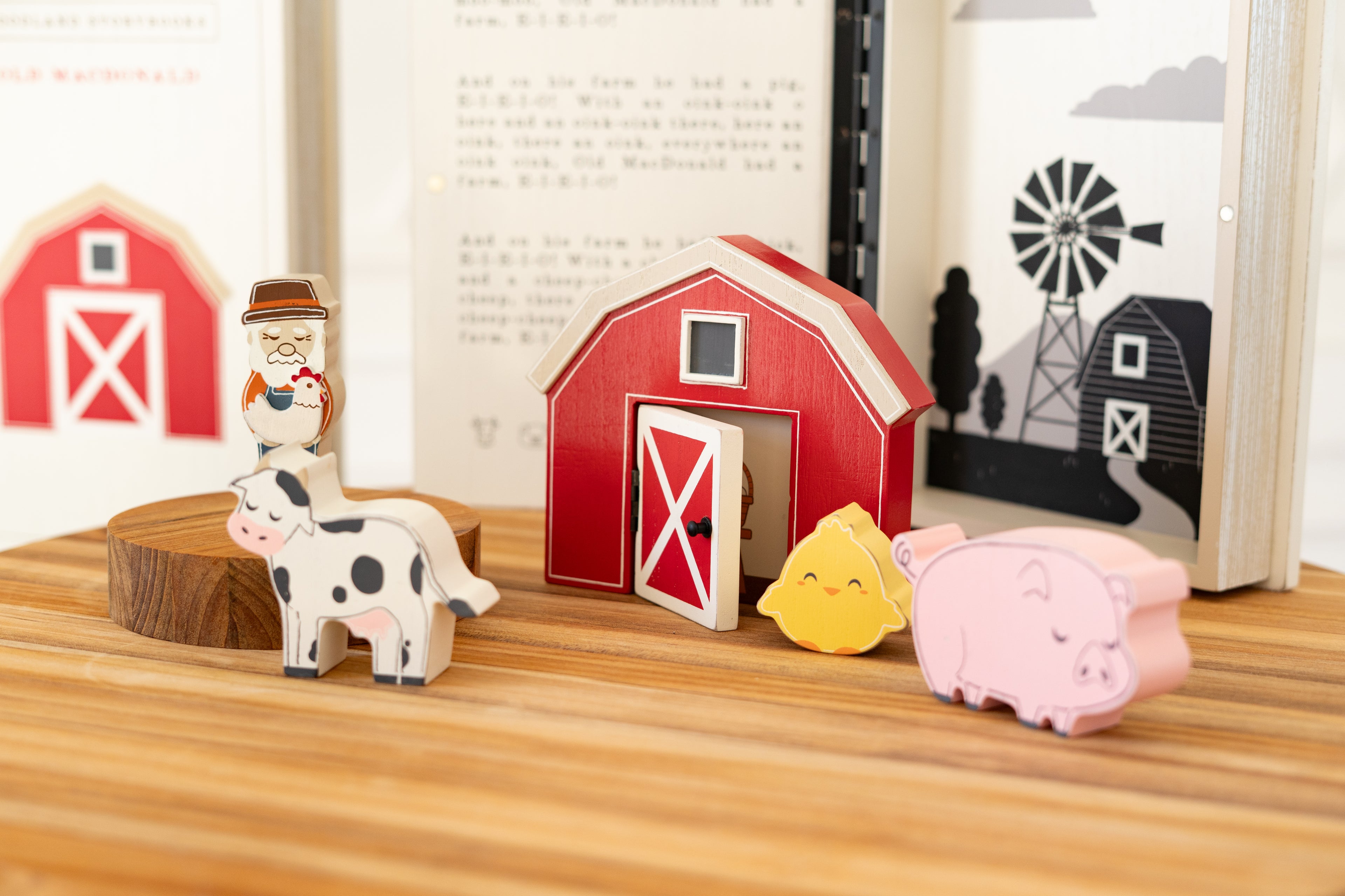 Wood Storybook Set - Old MacDonald | Woodland Story Books Collection (Set of 6)