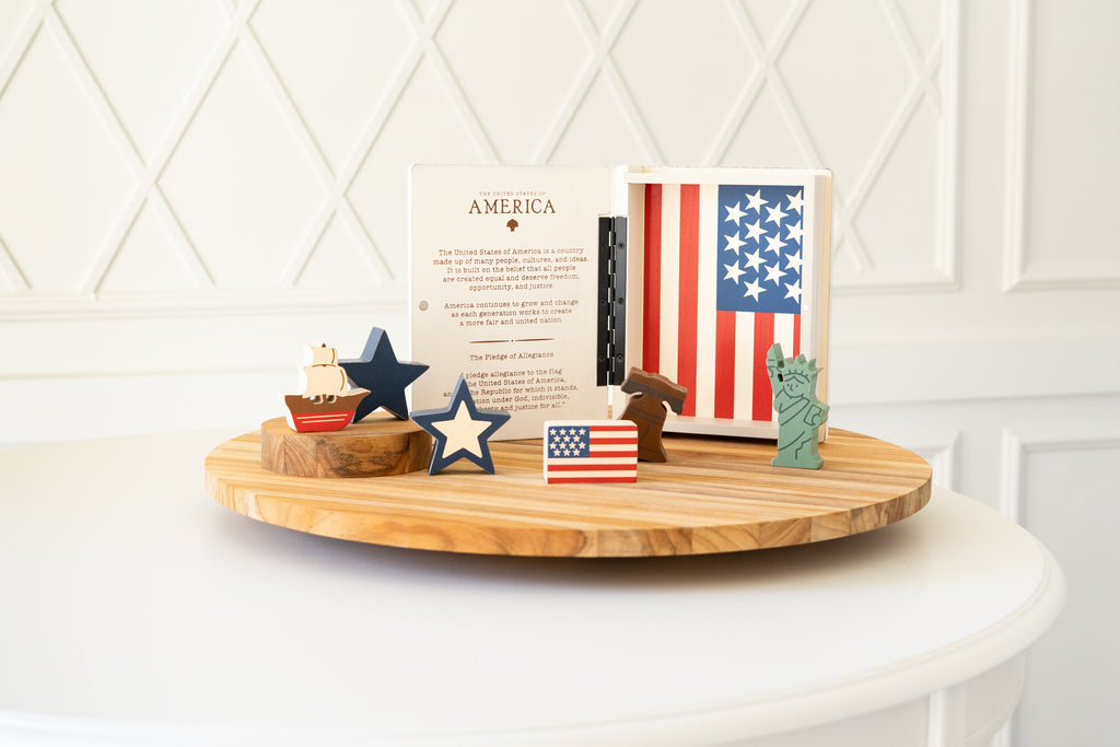 Wood Storybook Little Learners Set - America | Woodland Story Books Collection (Set of 7)