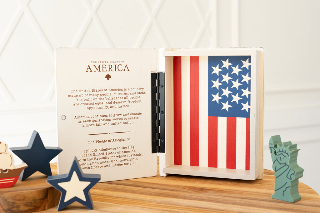 Wood Storybook Little Learners Set - America | Woodland Story Books Collection (Set of 7)