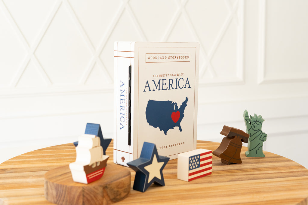 Wood Storybook Little Learners Set - America | Woodland Story Books Collection (Set of 7)