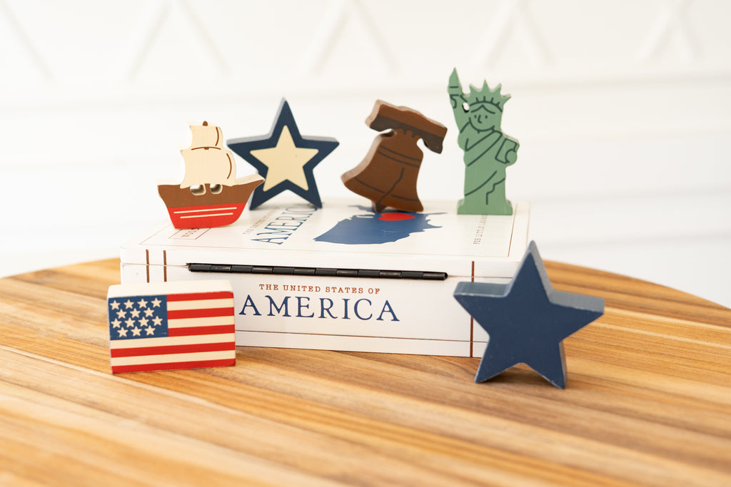 Wood Storybook Little Learners Set - America | Woodland Story Books Collection (Set of 7)