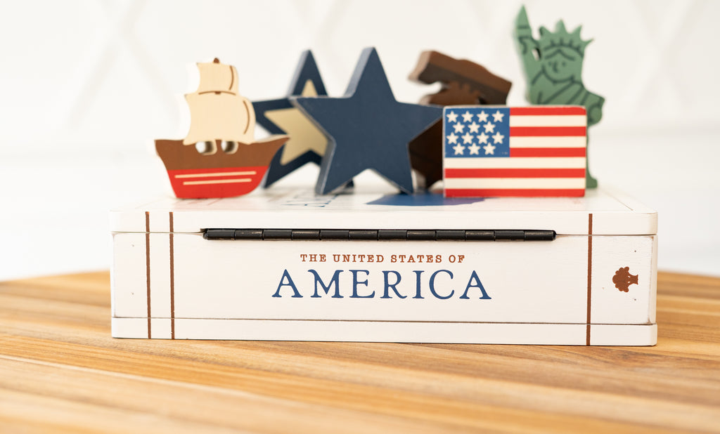 Wood Storybook Little Learners Set - America | Woodland Story Books Collection (Set of 7)
