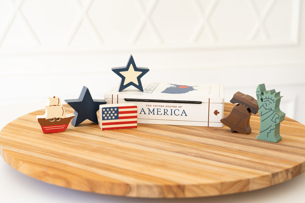 Wood Storybook Little Learners Set - America | Woodland Story Books Collection (Set of 7)