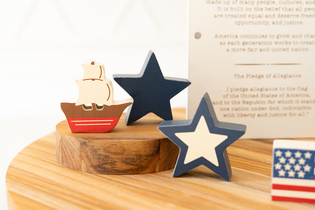 Wood Storybook Little Learners Set - America | Woodland Story Books Collection (Set of 7)