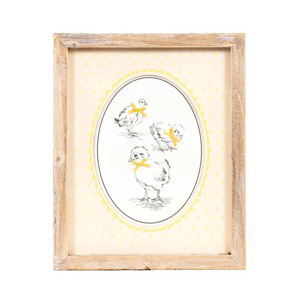 10" x 12" Reversible Wood Frame Sign - Daffodil/Chicks | Bunnies and Blooms Collection