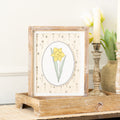 10" x 12" Reversible Wood Frame Sign - Daffodil/Chicks | Bunnies and Blooms Collection