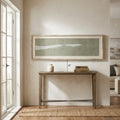 Plateau wood framed wall art in cream and gray.