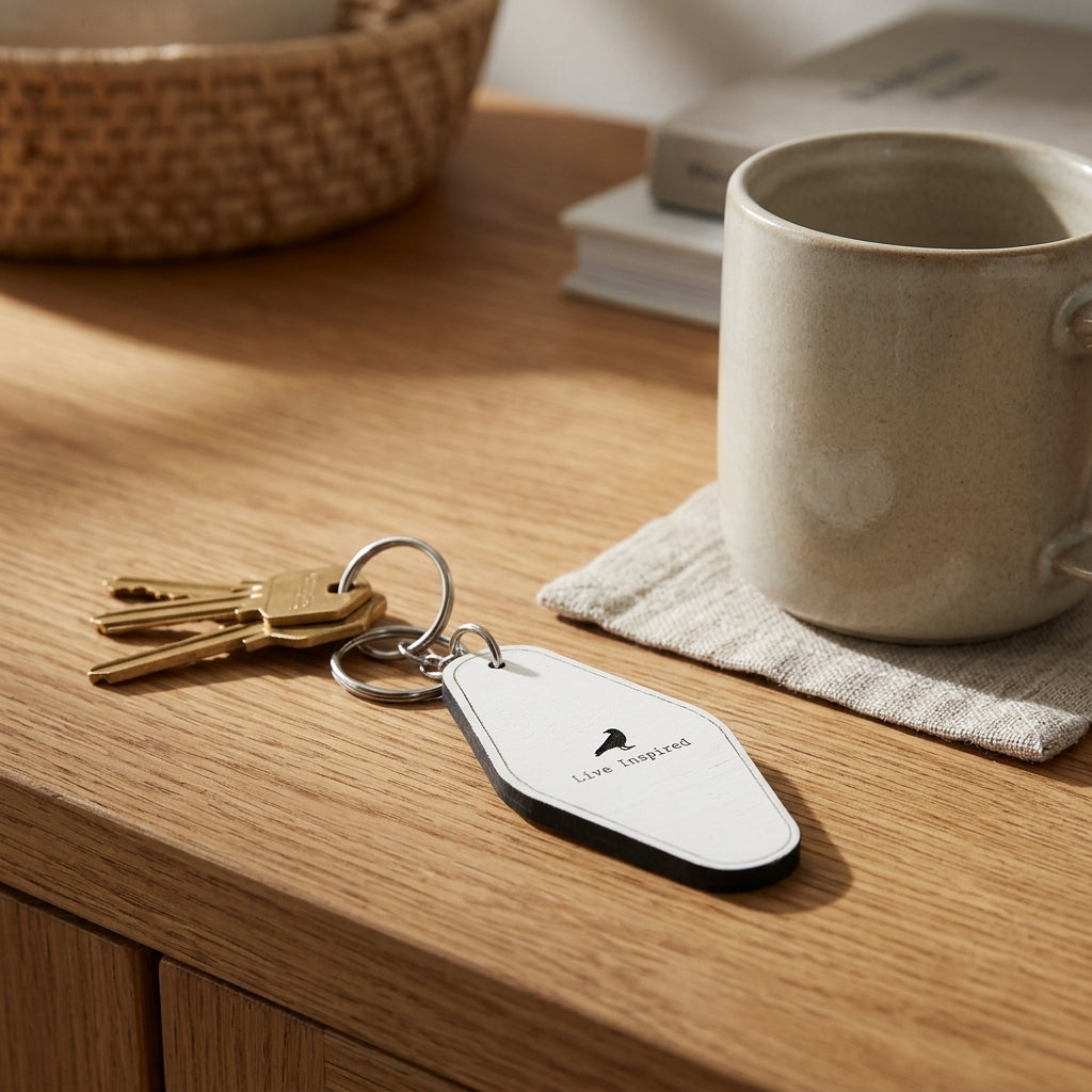 1.7x3.5x.5 rvs wd keychain (DO) wh/bk