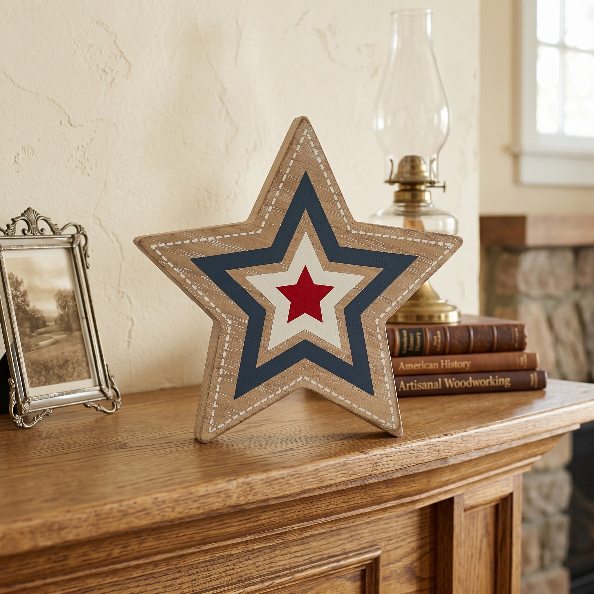 5" Reversible Chunky Wood Shape - Star