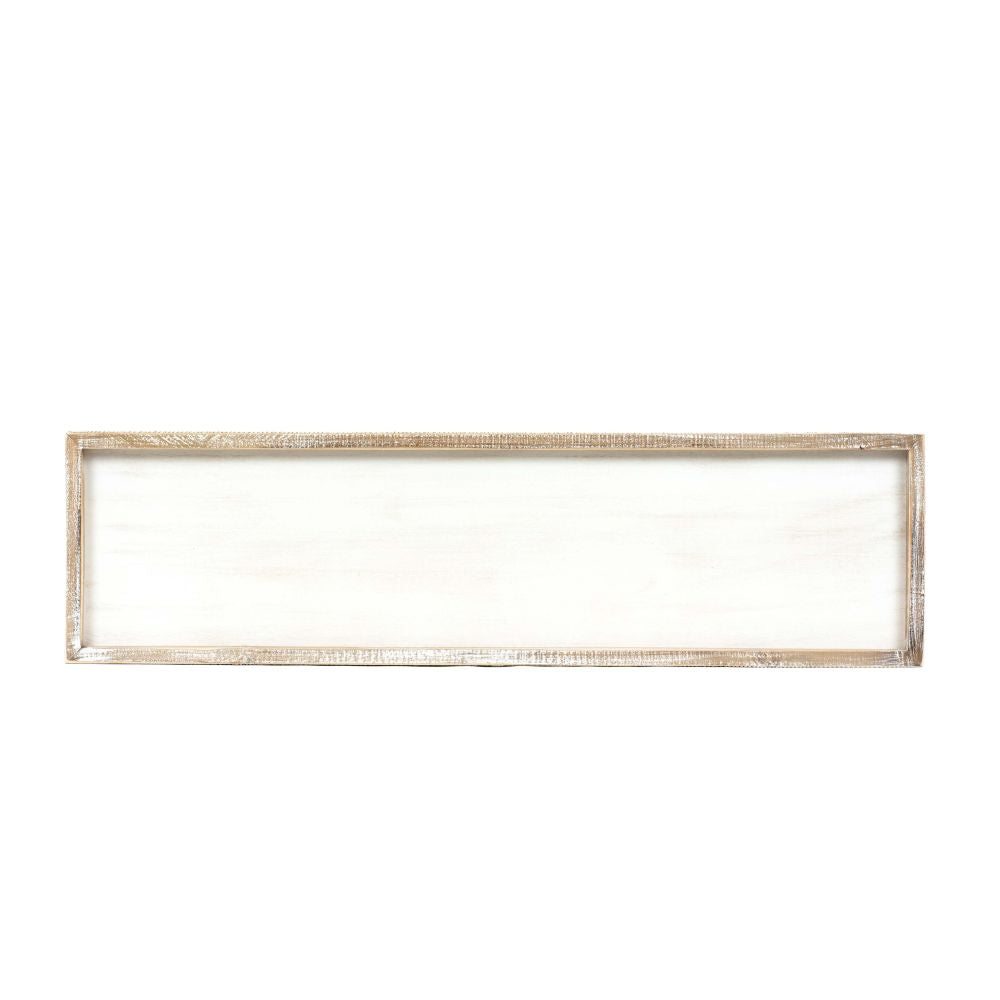 30" x 8" Wood Framed Sign with White Insert - DIY Collection