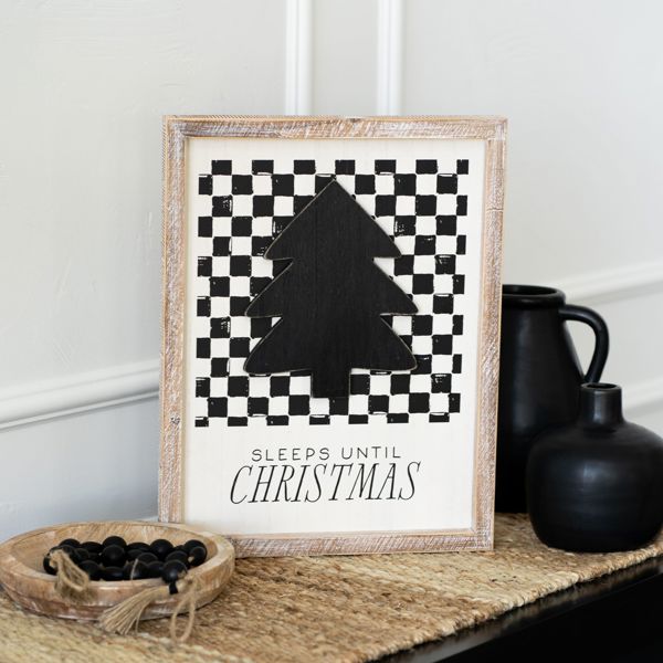 13" x 17" Reversible Wood Frame Sign - Tree/Vase | Multicolor