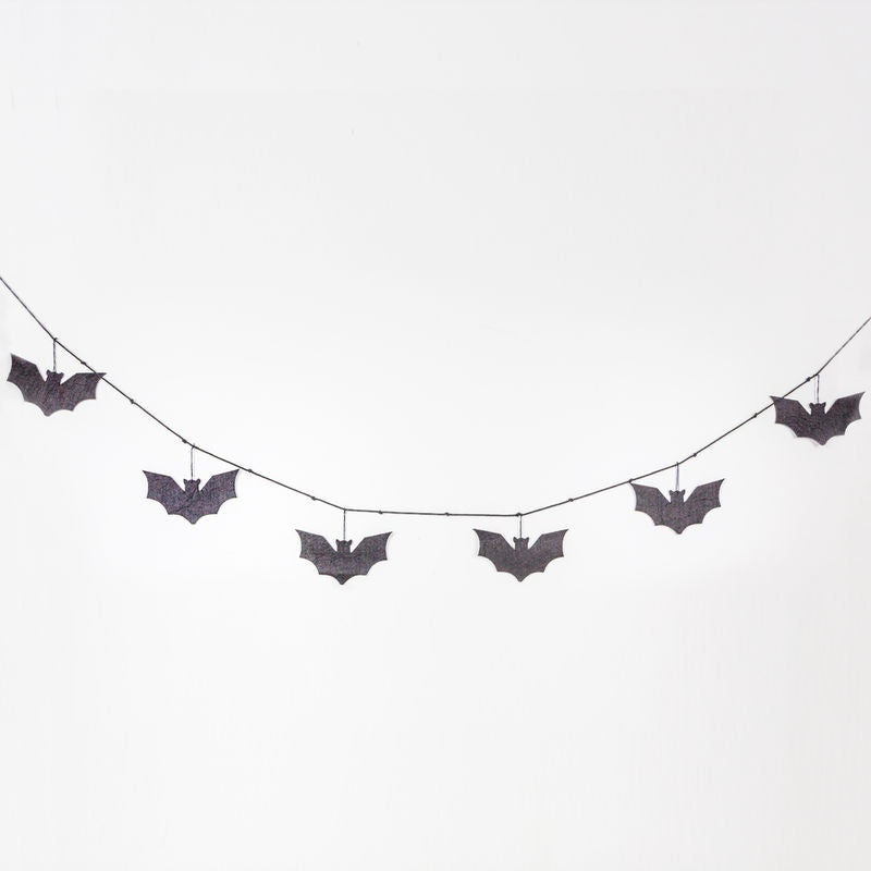 65" X 4.25" X .25" Felt Swag (Bats) Black