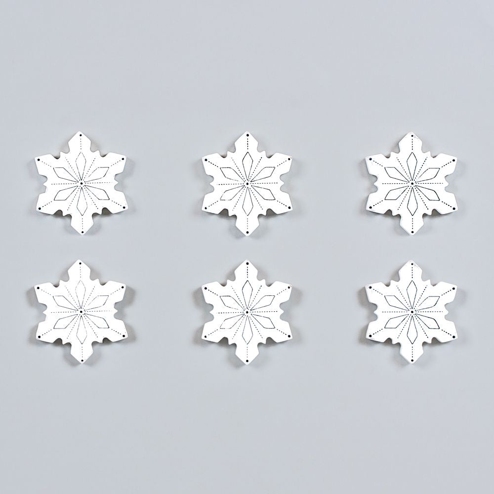 Letterboard Wood Shape Icons - Winter Snowflakes (Set of 6)