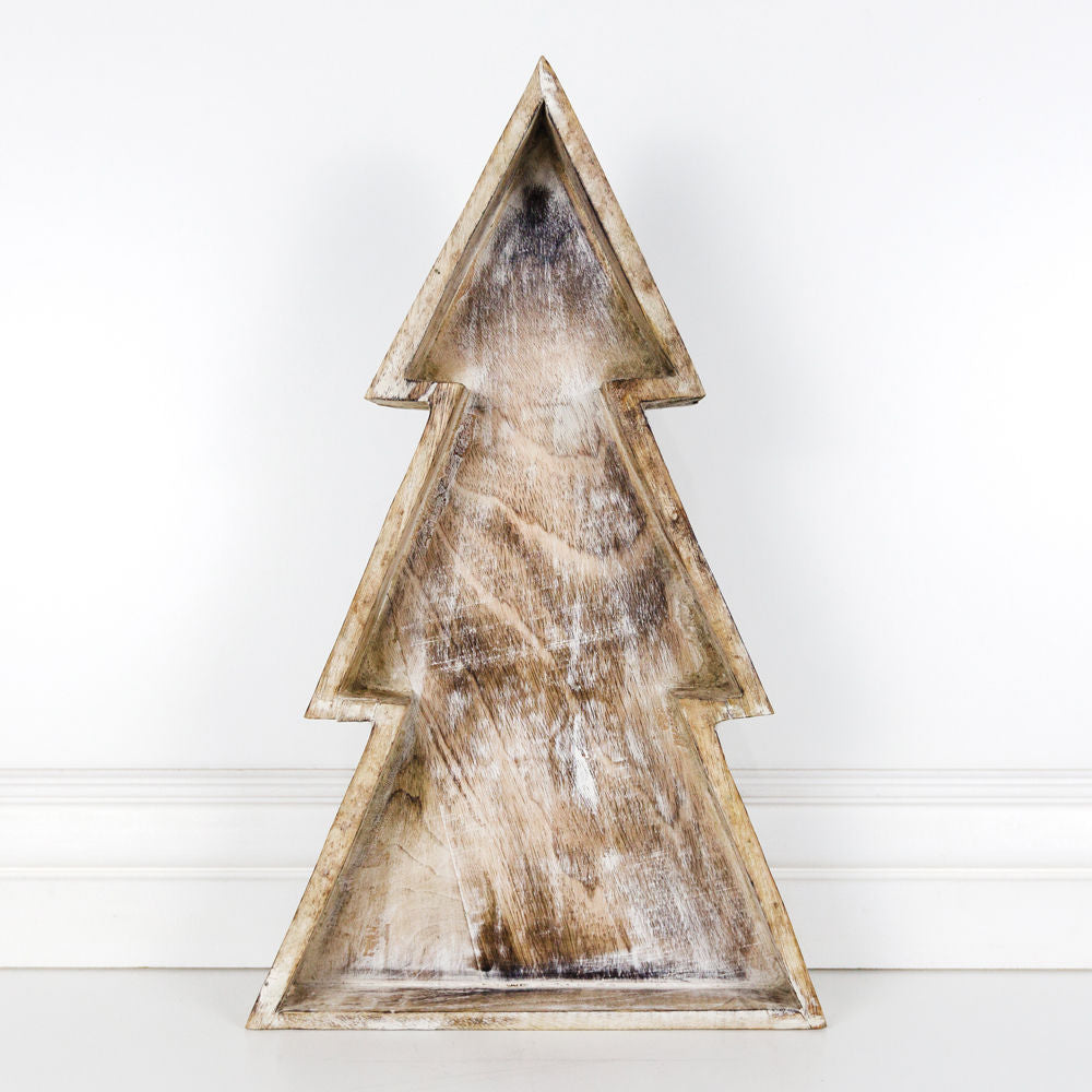 Mango Wood Nested Trays - Christmas Trees (Set of 2)