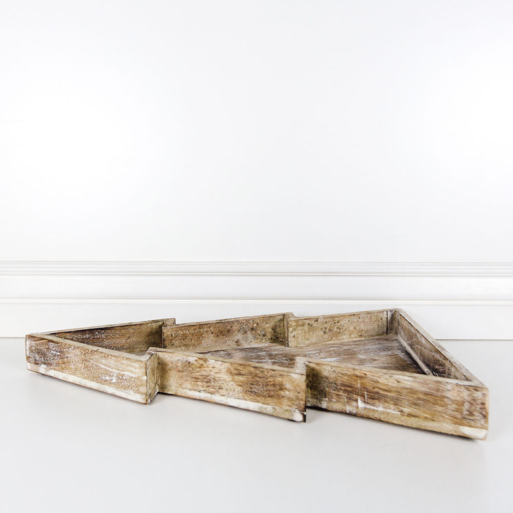 Mango Wood Nested Trays - Christmas Trees (Set of 2)