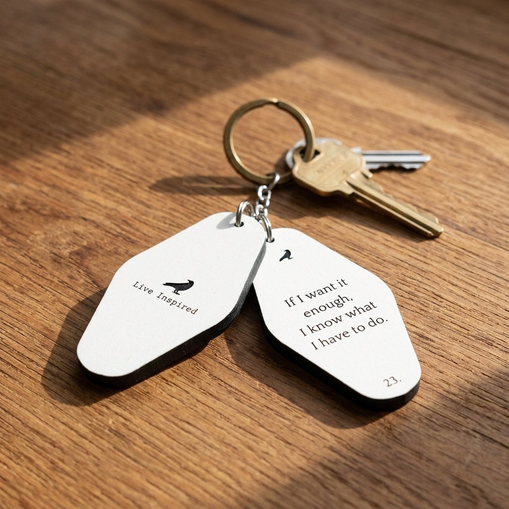 2x4x.5 rvs wood keychain (DO) wh/bk