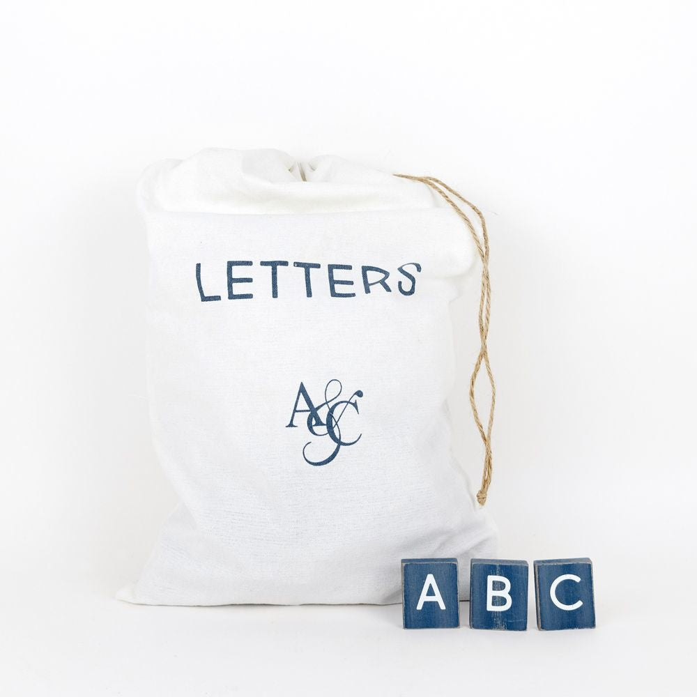Letterboard Letter Tile Set - Denim Blue & White (70 Pieces) | Letterboard Collection