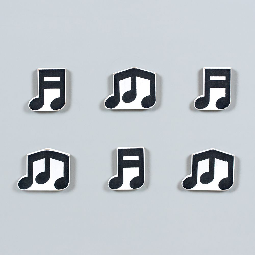 Letterboard Wood Shape Icons - Music Notes (Set of 6)