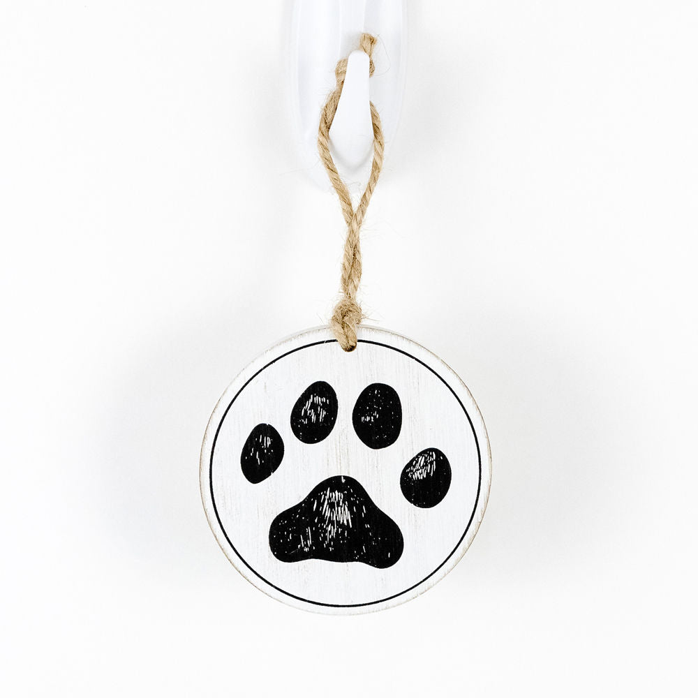 3" Reversible Wood Tag - Fur Mama | White and Black