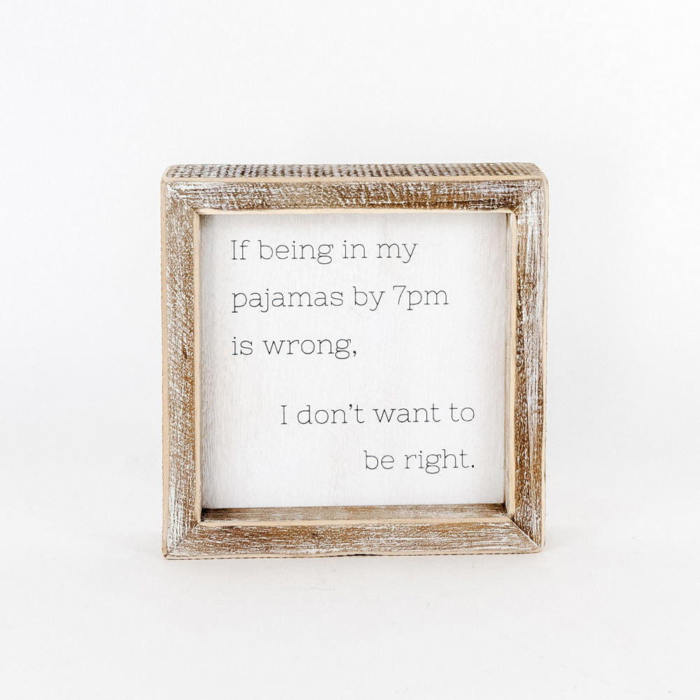 6" Reversible Wood Frame Sign - Believe/Pajamas | Mom's House Collection