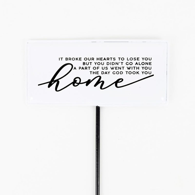6" X 3" Metal Enamel Pick (Home) White/Black